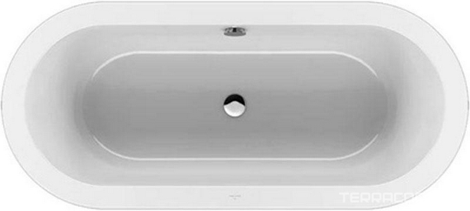 Ванна 1800х800хh440(600)мм, отдельностоящая, слив-перелив цв.хром в компл., (акрил цв.белый),  Oval Duo ZZ Villeroy & Boch Loop & Friends UBA180LFO7PDV-01