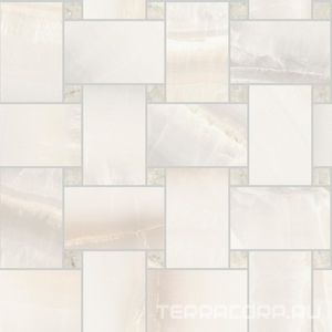 Мозаика Sant Agostino Akoya Maxi Rete  White Kry 30x30 Белый 
