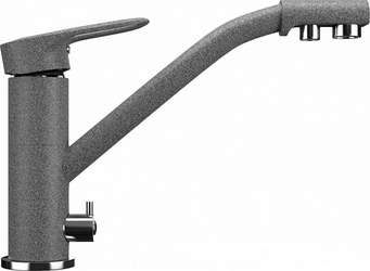 Смеситель Ulgran U-010(309) темно-серый, для кухонной мойки| 4x21x27