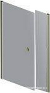 Дверь в нишу распашная с неподв. сегментом справа 160хh195см, (профиль цв.латунь LU, стекло прозрачное, ручки в компл., крепления слева),  ZZ Gaia Florance DB FL160BF LU Sx