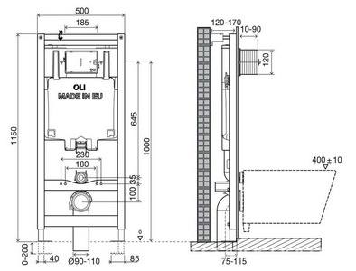 Комплект 4 в 1: унитаз подвесной, сиденье с микролифтом, инсталляция для подв.унитаза, клавиша смыва цв.хром, Sanitana Pop Art ZZ Sanitana pop art S777661
