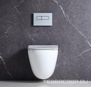 Унитаз подвесной, безободковый 500х365х410мм, без сиденья, крепеж в компл.,  BelBagno Amanda BB051CHR