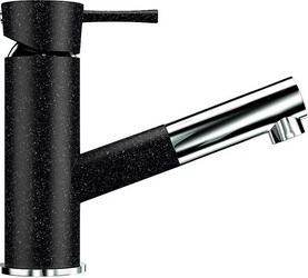 Смеситель Ulgran U-009(308) черный, для кухонной мойки| 4x16x18