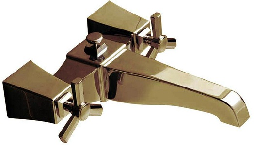 Смеситель для ванны, настенный, шланг, лейка, кронштейн в компл. (латунь)  ZZ Devon & Devon Time TIME234МОТ