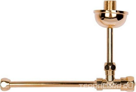 Кран подвода воды к бачку унитаза, (трубки, переходники, розетка в комплекте), (цв. золото), Simas ZZ Simas Универсал 120006 oro