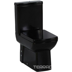 Унитаз-компакт Creavit Lara LR361.4 к стене, черный| 63x37x80