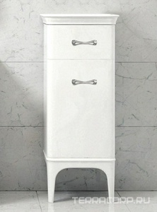 Шкаф напольный 450x350x1100мм, с одним выдв.ящиком и одной расп.дверкой, цв.белый глянец, ручки цв.хром,  ZZ BelBagno Prado PRADO-1100-AC-PC-BL ручки хром