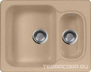 Мойка кухонная AquaGranitEx M-09 песочная| 49x61x18