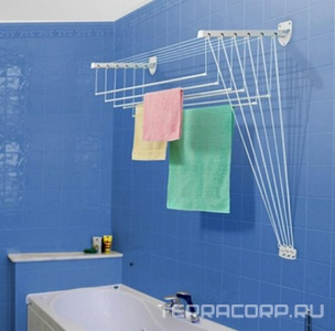 Сушилка для белья 120 см, настенная, стальная ZZ Gimi Brio Super 1052