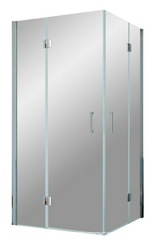 Душевое ограждение AFA, 80*80*1900, профиль хром глянец, стекло шиншилла, БЕЗ поддона ZZ