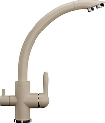 Смеситель Ulgran U-017 328 бежевый, для кухонной мойки| 14x33x23
