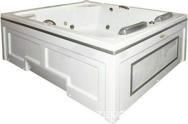 Минибассейн "RIMINI",1900х1500,ГМ10,контр.200,хромотер.2 лампы,2 ручки,2 подголов.,смес./излив- Бриз/Линкольн б.,фронт.,2 торц. пан.,с/п хр,молдинг ZZ