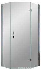 Душевое ограждение пятиугольное AFA-Pen, 100*100*1900, правое, профиль глянцевый хром, стекло прозрачное, БЕЗ поддона ZZ