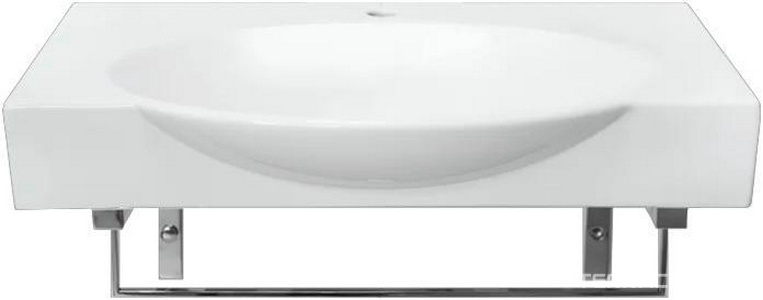Раковина подвесная Sanita luxe 76х45см на кронштейнах, БЕЗ донного клапана ZZ Sanita Luxe Infinity WB.FN/Infinity/76-C.BR/WHT.G/S1 (INF76SLWB01KR)