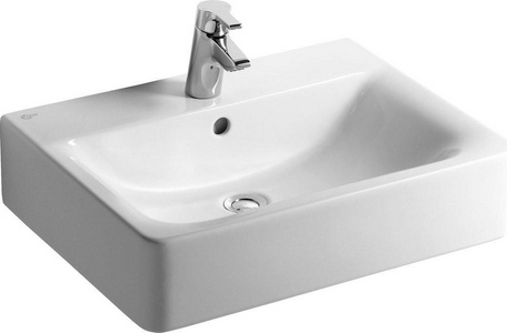 Раковина 600х460мм, с 1 отв.д/смесителя, с переливом,  ZZ Ideal Standard Connect Cube E794501