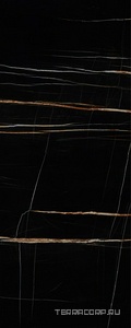 Керамогранит Laminam I Naturali Marmi Sahara Noir Extra Lucidato 5,6 мм ZZ 120x300 Черный 