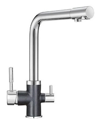 Смеситель Granula GR-3015 для кухонной мойки, шварц| 14x31x23