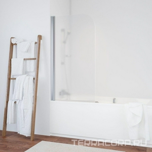 Шторка на ванну 75x140 см, левая, профиль хром матовый, стекло сатин ZZ Vegas Glass EV EV 76 07 10 левая