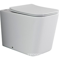 Унитаз приставной Ceramica Nova Cubic Rimless CN1809 с микролифтом, безободковый| 52x34x40