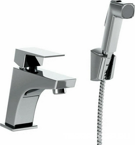 Смеситель для раковины, c гигиенич. душем, без д/к, (цв.хром),  ZZ Paini Torre 98CR205/574