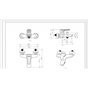Душевая стойка Bravat  F6351385CP-A1-RUS, цв. хром, ZZ Bravat Arden F6351385CP-A1-RUS
