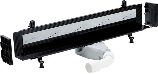 Душевой лоток для пристенного монтажа, плоская модель, проп. способность 0,4 л/с, L=300-1200, H=70-100, модель 4968.10,  ZZ Viega Advantix Vario 736736