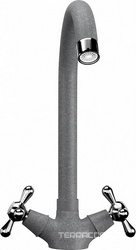 Смеситель Ulgran U-012(342) графитовый, для кухонной мойки| 16x32x21