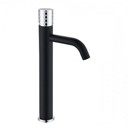 Смеситель Boheme Stick 122-BCR для раковины, black diamond chrome| 4x34x17