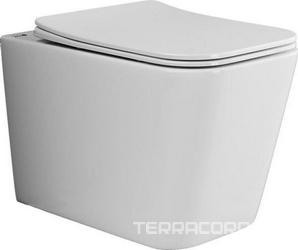Унитаз подвесной Ceramica Nova Cubic CN1806 с микролифтом, безободковый| 53x35x32