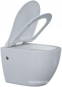 Подвесной унитаз  48 см c крышкой-сиденьем Toma Slim SO микролифт, безободковый, цв.белый, ZZ Berges OKUS 082127