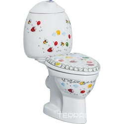 Унитаз-компакт Creavit Cocuk CK311D с декором| 57x30x66