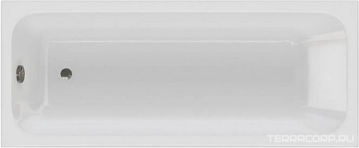 Акриловая ванна Акватек Мия 165*70 см, БЕЗ панелей, ножек и сифона. белая ZZ Акватек мия MIY165-0000001