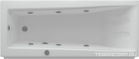 Акриловая ванна Акватек Либра 150 см с гидромассажем и экраном| 150x69x45