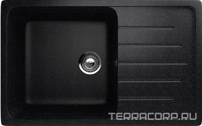 Мойка кухонная Ulgran U-400-308 черная| 49x75x20