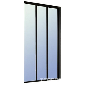 Душевая дверь в нишу -110х1980, стекло - прозр., профиль - черный, с устаноным комплектом ZZ Ravak ASDP3 00VD03R2Z1