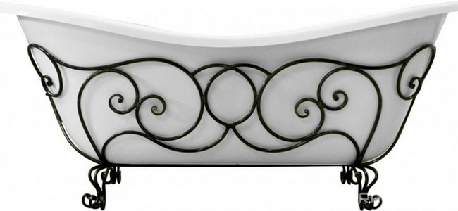 Ванна из искусственного камня Эстет Бостон 180x75, отдельностоящая, БЕЗ ножек, цв. белый, ZZ Эстет бостон ФР-00000624