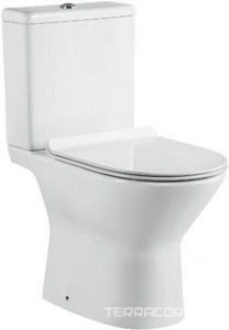 Унитаз напольный OMEGA, безободковый, цвет белый, с крышкой-сиденьем микролифт Sole Omega УТ000022811