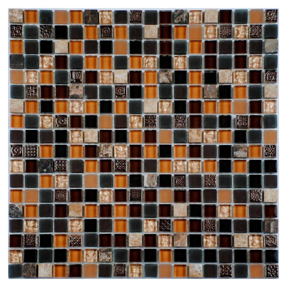 Мозаика Спектр-М Микс стекло Мозаика из стекла на сетке SK10-201 30x30 Комбинированный, фото 3