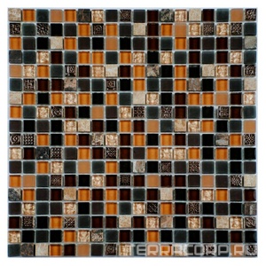 Мозаика Спектр-М Микс стекло Мозаика из стекла на сетке SK10-201 30x30 Комбинированный 