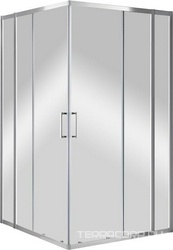 Душевой уголок 1100(1080-1105)х1100(1080-1105)хh1900мм, квадрат, (стекло прозр.Idrorepellente 6мм, фурн.цв.хром), Molveno KL