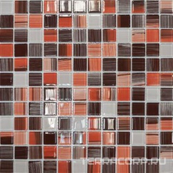 Мозаика JSM-CH1024 терракотовый полосатый микс ZZ|30x30