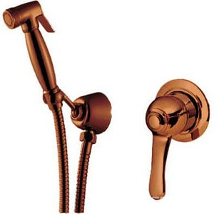 Комплект гигиенический, встраиваемый смеситель, гигиен.лейка, шланг, кронштейн, (цв. бронза),  ZZ 3M Piccadilly 2177 UU