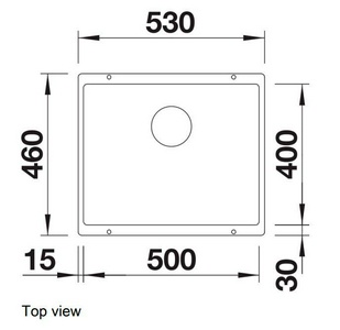 Мойка кухонная Blanco Subline 500-U темная скала, ZZ Blanco subline 523433 / к.т. 375222