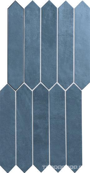 Керамическая плитка APE Ceramica Switch Off Dark Blue Matt 4,3x24,3 Синий, фото 4