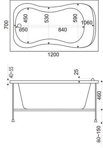 Панель для акрил. ванны  Bas Кэмерон Э 00018