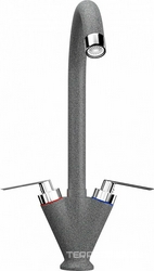 Смеситель Ulgran U-011(309) темно-серый, для кухонной мойки| 18x33x20