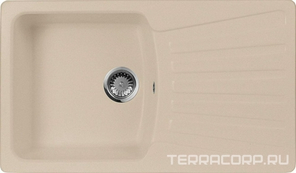 Мойка кухонная AquaGranitEx M-12 бежевая| 49x84x19