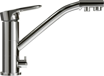 Смеситель Ulgran U-010 хром, для кухонной мойки| 4x21x27