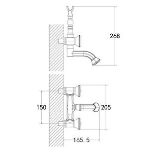 Смеситель Lemark Jasmine LM6614B для ванны с душем, душевой гарнитур в комплекте, цв. бронза, ZZ Lemark jasmine LM6614B