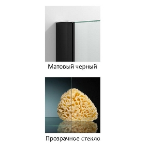 Душевое ограждение , 90x80x200 cм,  профиль черный матовый, стекло прозрачное,  покрытие BriteGuard ZZ Vegas Glass ZA-F ZA-F NOVO h2000 90*80 02М 01 / BriteGuard